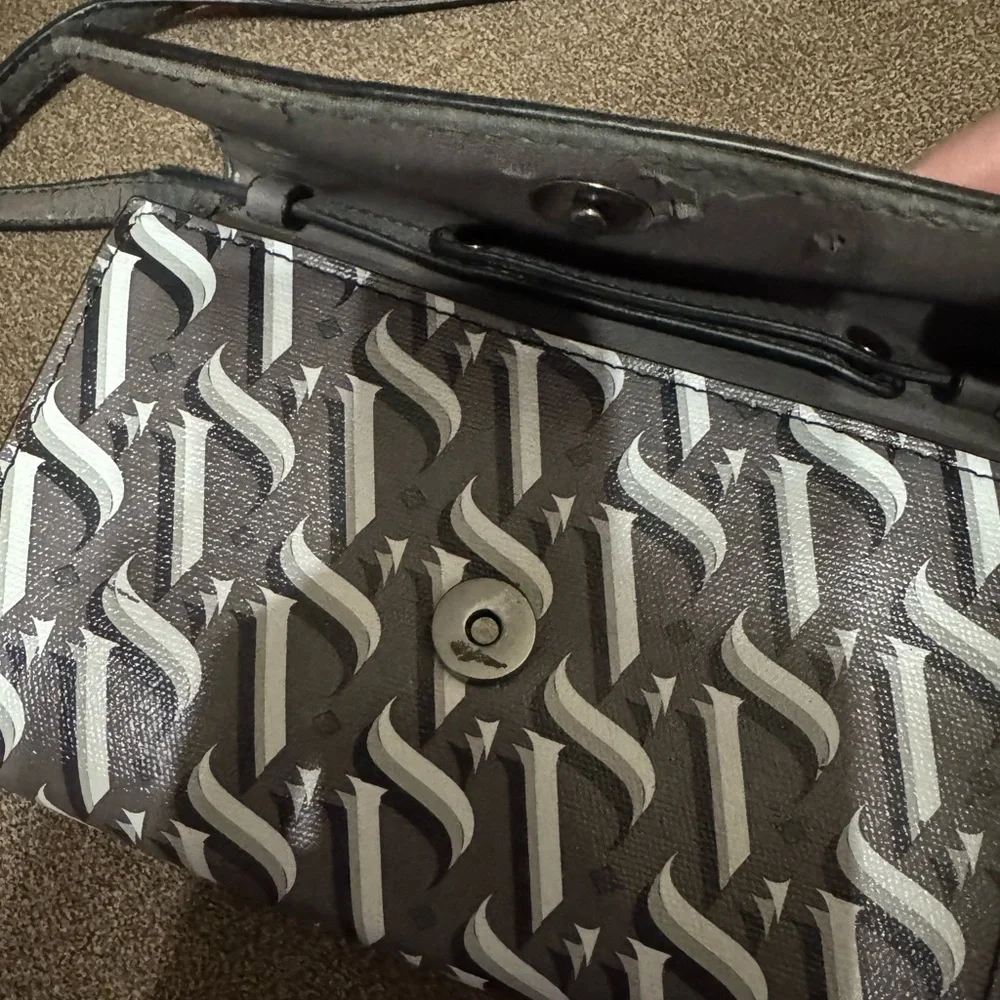 Simply Vera Vera Wang SV Logo Crossbody Wallet Clutch Brown Multi EUC - Picture 5 of 7